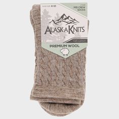 Discover cozy softness in this textured mid crew sock from Alaska Knits. Crafted with a premium wool blend to keep toes toasty on those brisk winter mornings, this cold weather sock offers natural moisture wicking properties and cushiony softness in the sole for that extra layer of comfort you need in a winter essential. Cold Weather Socks, Quarter Socks, Winter Mornings, Crew Sock, Boot Socks, Winter Essentials, Moisture Wicking Fabric, Socks Women, Crew Socks