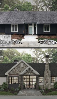 before and after pictures of a house