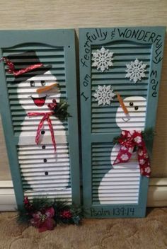 Santa Shutters Diy, Painted Shutters, Trail Ideas, Shutter Decor, Girls Night Crafts