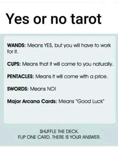 Tarot Yes And No Cards, Cartomancy Yes Or No, How To Read Yes Or No Tarot, Tarot Card Meanings Yes Or No, Tarot Reading Yes Or No, Yes No Tarot Meaning, Tarot Spreads Yes No Reading, Tarot Quick Reference, Create Your Own Tarot Cards