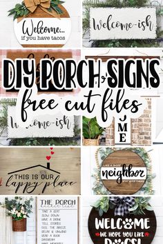 diy porch signs and free cut files