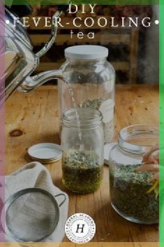 the cover of a book with herbs in mason jars