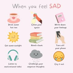 What To Do When You Feel Lazy, What To Do When U Feel Low, Things To Help You Calm Down, Things To Do To Feel Better, Calming Things To Do, What To Do When Bored By Yourself, How To Feel Better, Self Care Quotes