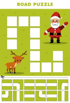 Education game for children road puzzle help deer move to santa printable winter worksheet Winter Worksheet, Santa Printable, Floral Cards Design, Game For Children, Autumn Activities, Christmas Games, Winter Activities, Christmas Activities, Floral Cards