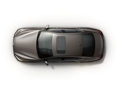 an overhead view of a car on a white background