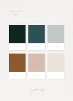 the color palette is shown in different shades