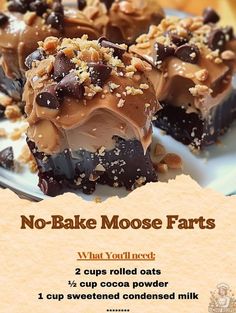 no - bake mousse farts recipe on a plate