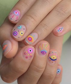 Easter Nail Art Designs, Hippie Nails, Colorful Nail, Her Nails, Almond Acrylic Nails, Colorful Nail Designs, Easter Nails, Nails Desing, Fire Nails