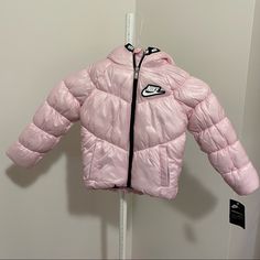 Light Pink Color Has A Hood And Side Pockets Fleece Lined Body And Faux Fur Lining In Hood Ynf 12754 Nike Hooded Puffer Jacket For Spring, Nike Long Sleeve Puffer Jacket For Cold Weather, Nike Pink Long Sleeve Outerwear, Nike Coat, Mickey Mouse Wallpaper Iphone, Mouse Wallpaper, Pink Coat, Light Pink Color, Girl Coat