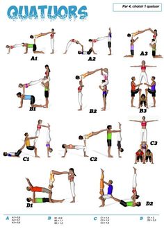 an image of people doing different yoga poses