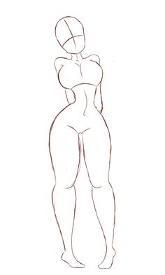 Body Art Reference Female, Body Base Drawing Pose Reference Model, Fem Body Drawing Reference, Sketches Body Poses, Easy Anatomy Drawing, Woman Drawing Base, Free Oc Base, Body Base Drawing Girl, Oc Bases Poses