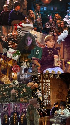 collage of people dressed in costumes and christmas decorations