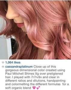 Best Rose Gold Hair Color Formulations Rose Gold Formula | Hair | Pinterest | Rose Gold, Roses And Gold Rose Gold Hair Color Formula, Dusty Rose Hair Color, Red Violet Hair Color, Dusty Rose Hair, Rose Hair Color, Rose Gold Hair Color, Gold Hair Color, Violet Hair Colors, Best Hair Dye