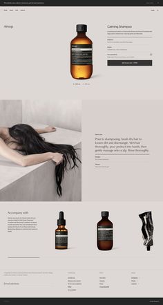 an image of a website page with hair products on it