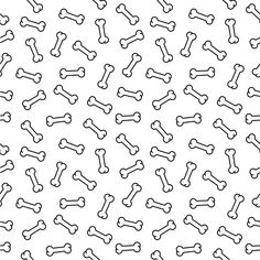 black and white dog bones pattern