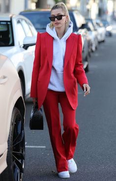 Double Denim, Red Pants