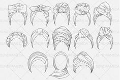 different types of hair with bows