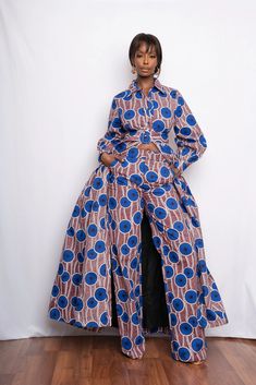 Represent African culture with this beautiful clothing, perfect for all your outings.  This is custom made for you, so customisations are welcome. You may provide your measurements if you have it. Otherwise our sizes are very accurate. Just choose your right size while ordering. Please note that this is made to order, so fabric on model might not be available at the time of your order, if that's the case, you will be given lots of beautiful fabric options to choose from. Care Wash with mild soap African Pants Suit, Pant Suit For Women, African Jacket, African Print Kimono, Ankara Kimono, African Pants, African Print Pants, African Print Shirt, Pant Suits For Women