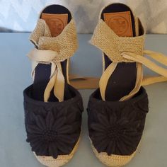 Tory Burch Tie Up Espidrilles, Never Worn Tory Burch Sandpiper, Tory Burch Shoes, Tory Burch, Color Blue, Blue Color, Women Shoes, Women Shopping, Blue, Color