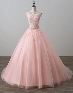 Pink Tulle Evening Dress, Pink Formal Gown, Dress Sweet 16, Prom Dress Lace, Tulle Long Prom Dress, Sweet 16 Dress, Pink Ball Gown, Robes D'occasion, Tulle Evening Dress