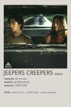 the movie poster for jeeprs creepers