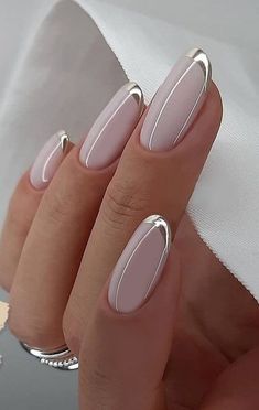 Silver Nail Designs, Nails For Bride, Wedding Nails Glitter, Silver Nail, Stylish Nails Designs, Colorful Nails, Wedding Nails For Bride, Nails Wedding, Bride Nails