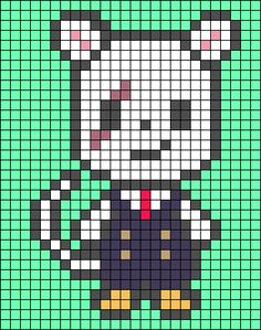 an image of a pixellated cat with a red tie