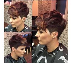 Short Hair Hacks, Beauty Hairstyles, Dark Hair With Highlights, Short Hair Styles Pixie, Short Pixie, Gold Hair, Short Haircuts