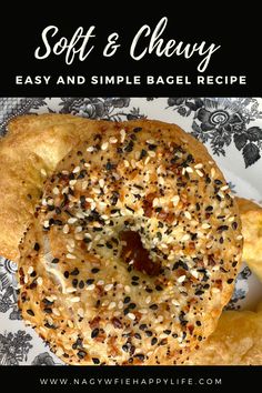 soft and chewy bagel recipe with sesame seeds