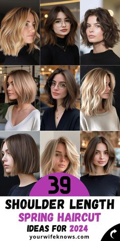 As we embrace the warmer days of spring 2024, finding the perfect mid-length haircut tailored to your face shape has never been easier. Our ultimate guide takes you through a variety of styles, from the flattering layers perfect for round faces to the sleek bobs that complement angular features. Discover how to choose a haircut that highlights your best features, with expert advice on everything from the cut to the styling. This spring, let your hair be a reflection of your personal style and the beauty of the season. Hair Length For Round Face Shape, Round Face Shoulder Length Haircut, Shoulder Length Haircuts For Round Faces, Haircuts For Round Shaped Face, Spring Haircut, Spring Haircut 2024, Hair Lengths For Face Shape, Mid Length Hair Thick Hair, Lob For Round Face