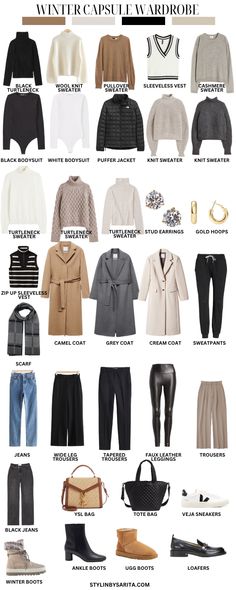 Spring Outfits Cold Weather, Winter Capsule Wardrobe 2023, Capsule Wardrobe 2023, Cold Weather Outfits Winter, Capsule Wardrobe Casual, Capsule Wardrobe Women, 2023 Outfits, Travel 2024, Casual Work Outfits Women