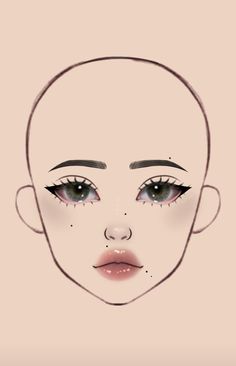 Kawaii Anime Makeup Looks, Kawaii Doll Makeup, Sanrio Inspired Makeup, Makeup Looks Drawing, Goth Makeup Inspo Drawing, Pink Makeup Face Charts, Arabic Eye Makeup