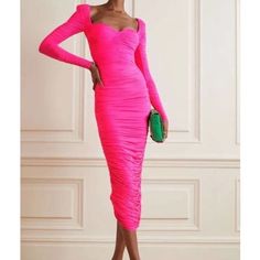 Alex Perry Hot Pink Dress. Alex Perry Dress, Hot Pink Dress, Alex Perry, Hot Pink Dresses, Us Size 10, Pink Dress, Limited Time, Hot Pink, Midi Dress