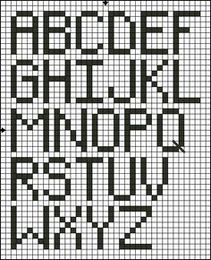 a cross stitch pattern with letters and numbers