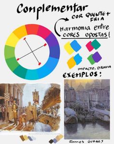 an advertisement for the color wheel competition with pictures of people and buildings in different colors