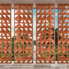 #MitticoolHomeDecor #Decor #terracottajaali #residence #architecture #terracotta #green #facade #facadedesign #detail #tropicalmodernism #tropicalarchitecture #bungalow #architectinranchi #architect #concretedesign #breezeblocks #jabalpur #bungalowdesign #clayjali #terracottajaliblocks #jalifacade #jali #architectinmp #residential #AtmanirbharBharat #Vocal4Local #makeinindia Hollow Brick Wall Design, Terracotta Jaali Design, Terracotta Partition, Outdoor Partition Wall, Terracotta Jali Design, Terracotta Brick Wall, Stair Paneling, Jaali Design