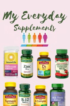 Everyday Supplements!!!! I take these supplements daily and notice a huge difference! #wellness #supplements #womenshealth #supplementsforhealth Wellness Supplements, Chewable Vitamins, Daily Supplements, Aizen Power, Multivitamin Tablets, Nerve Health, Natural Breast Enlargement, Urinary Health