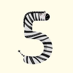 the letter s is made up of zebras and has an animal's head