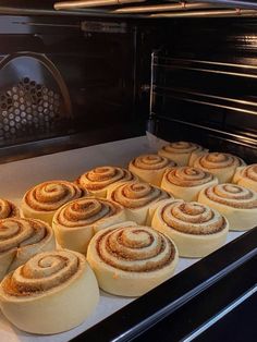 rolls are being prepared in the oven for baking