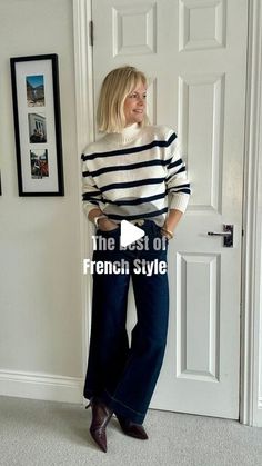 Uniqlo Style, Shirt Stripes, Turtleneck Outfit, Outfit Zara, Dressy Casual Outfits, Effortlessly Chic Outfits, Ageless Style, French Chic, Beautiful Clothes