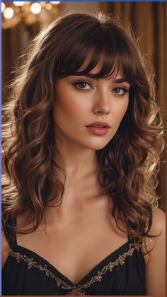 Old Hollywood Hair Bangs, Hollywood Waves With Curtain Bangs, Blonde Or Brunette, Long Hair Blonde, Curtain Bangs Long Hair, Bangs Long Hair, Old Hollywood Hair, Chubby Face, Facial Proportions