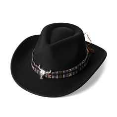 PRICES MAY VARY. Material：Unisex felt Fedora hat made of 65% cotton, 35% polyester,soft to touch and breathable,comfortable for all day wear. Adjustable Strap Inside：Black felt western cowgirl cowboy Hat has adjustable straps inside，so you can adjust it to your head size so it doesn't come off. Hat circumference is 56-58cm/22-22.8"; Brim Width: 7cm/2.75"; Hat Height: 11cm/4.3".Fits most men and women. Style: Classic western cowboy hat style, women men cowboy cowgirl hat, rolled brim, belt buckle Hat Packaging, Cowboy Hat Styles, Cowgirl Halloween, Cowgirl Bachelorette Parties, Black Cowboy Hat, Cowboy Costume, Cowgirl Bachelorette, Hat Fedora, Felt Cowboy Hats