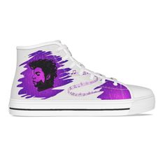 Introducing our Custom Designed Prince Shoes, a tribute to the legendary musician who captivated the world with his talent, style, and unmatched charisma. These shoes pay homage to the iconic artist, allowing you to embody his spirit and leave a lasting impression wherever you go. ● The upper is made of canvas and the sole is made of rubber ● Feature: Wear-resistant and breathable，Fashion Trend ● Season: Autumn, Spring, Summer, Winter ● Occasion: Outdoor, Daily ● Care Instruction: Spot clean only ● This product is made on demand. Custom Painted Shoes Ideas, Painted Shoes Ideas, Prince Shoes, Prince Purple, Custom Painted Shoes, Prince Purple Rain, Shoes Purple, Shoes Ideas, Purple Shoes