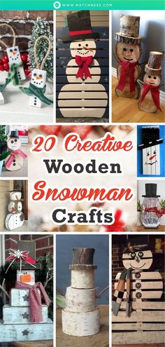 20 creative wooden snowman crafts