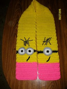 Minion Scarf by CraftingAddiction on Etsy Casual Pink Scarves For Gifts, Pink Casual Scarf For Gift, Milwaukee Wi, Winter Day, Cold Winter, Minion, Milwaukee, Ships, Hats