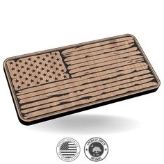 an american flag shaped wooden cutting board