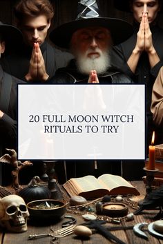 Unlock the magic of the night sky with these 20 full moon witchcraft rituals! Perfect for both beginners and seasoned practitioners, these approachable rituals are designed to channel the enchanting energies of the full moon. Whether you're seeking to enhance your intuition, attract positive energies, or create powerful spells, you'll find engaging activities to incorporate into your monthly practices. Experience the joy of connecting with lunar energies through various options, including prayers and ceremonies. Let's make your full moon nights truly magical together! Full Moon Witchcraft, Full Moon Witch, Moon Witchcraft, Witchcraft Rituals, Banishing Ritual, Full Moon Spells, Powerful Spells