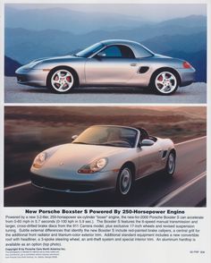 an advertisement for the new porsche roadster s