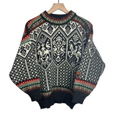 Reposhing This Item I Purchased From @Thatverything. Loved It, But Ready To Rotate For Something New. Questions? Leave A Comment Below! Norwegian Sweater Pattern, Dale Of Norway, Fair Isle Sweater, Sweaters Crewneck, Fair Isle, Men Sweater, Black And Grey, Crew Neck, Wool