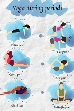 Yoga poses during Periods to relief pain Workout During Period, Period Workout, Period Yoga, Yoga Posses, Quick Yoga, Period Pain Relief, Yoga Facts, Morning Yoga Routine, Simple Yoga